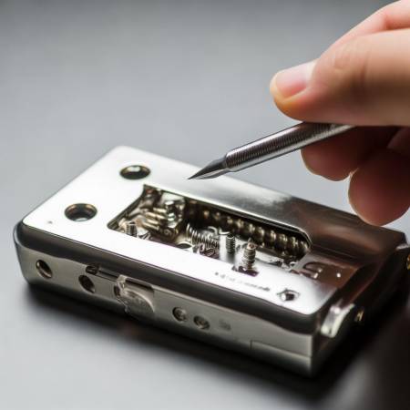 指纹锁螺丝轻拧法