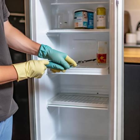 冰箱保鲜层拆卸,请小心操作