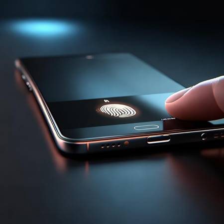 指纹解锁测试中