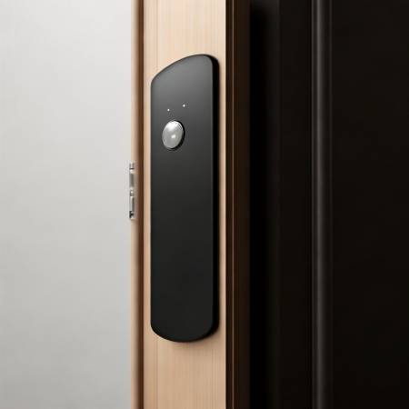 窄门框选黑指纹锁