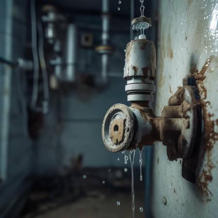 热水器限压阀老化漏水