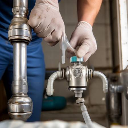 涂抹密封胶止漏