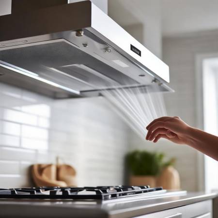 “四步轻松调风速，厨房清爽又安