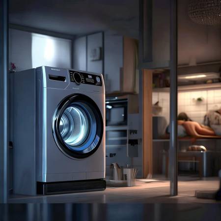 “美的洗衣机,预约洗涤省时省电