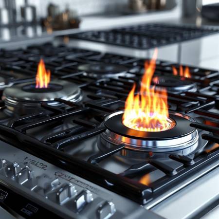 燃气灶火力可调，陶瓷炉头快热