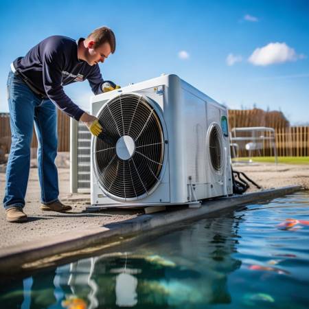 安装鱼池空气能热泵