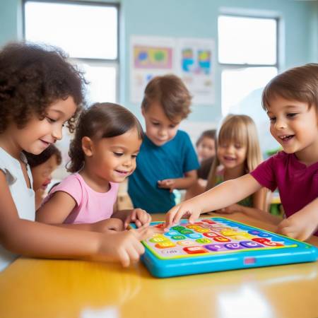 玩具教孩子密码设置与数字字母搭