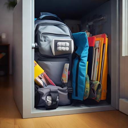 “检查书包，安全至上”