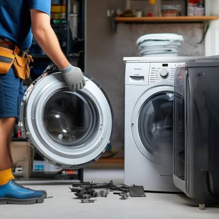 “洗衣机拆桶简单易学,安全第一