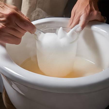 倒醋苏打冲马桶