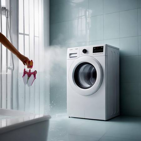 “内裤洗衣机淋浴旁放置”