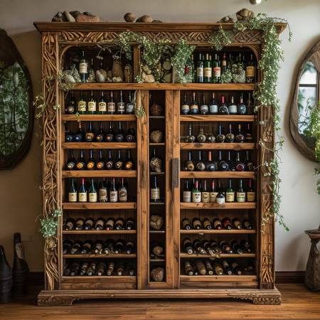 自然元素酒柜装饰