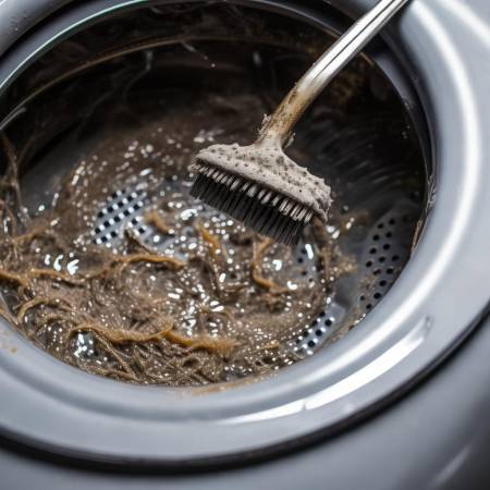 “定期清理波轮洗衣机排水口”