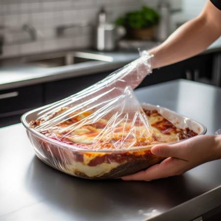 保鲜膜覆盖食物