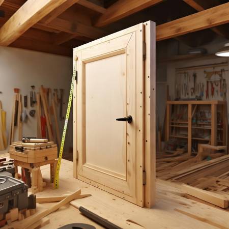 测量门框尺寸，调整必要时