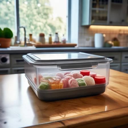 选不透光容器冷冻食物