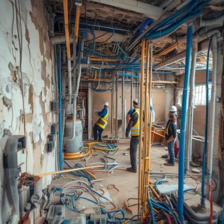 水电改造进行中