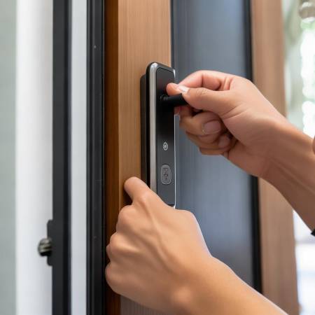 分体锁指纹锁,易装易用