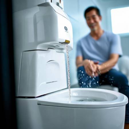 智能马桶自动冲洗，舒适卫生