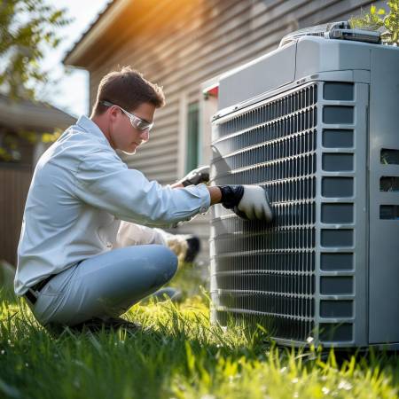 空调外机清洗完毕