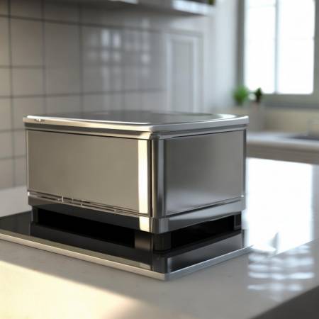 银色燃气灶，厨房温馨伴侣