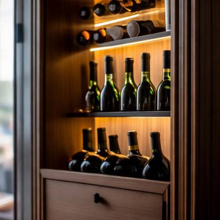 红酒柜灯光营造浪漫气氛