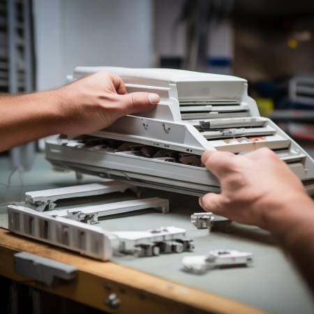 安装空调接风管，步骤关键。