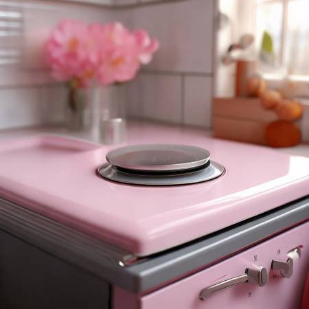 樱花单灶燃气灶,粉嫩小巧,易操