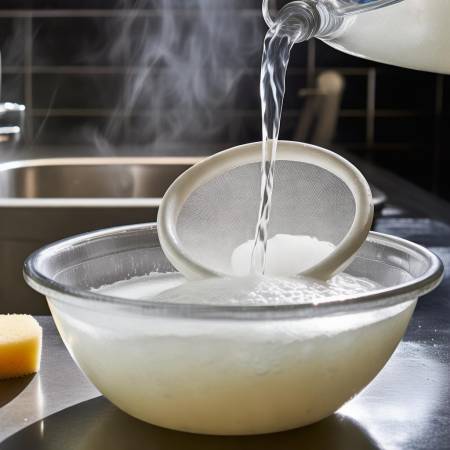 “白醋油网去油渍”