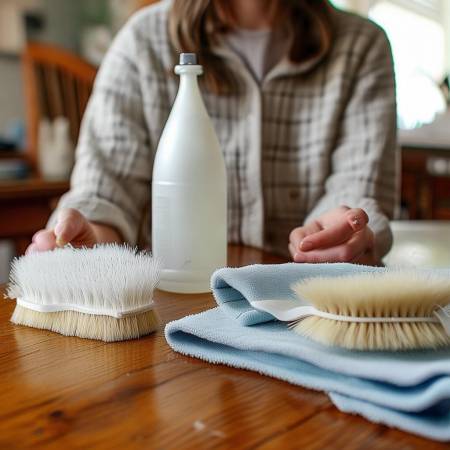 热身准备:软刷、白醋、毛巾