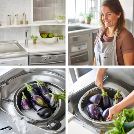 轻松洗茄子不留痕