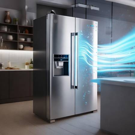 风冷变频冰箱,节能省电。