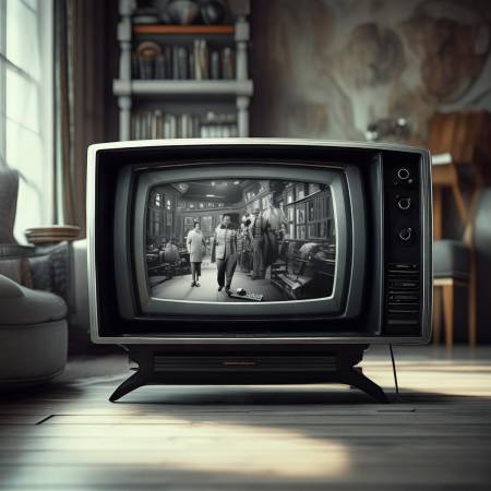 现代黑白电视,画质音质优