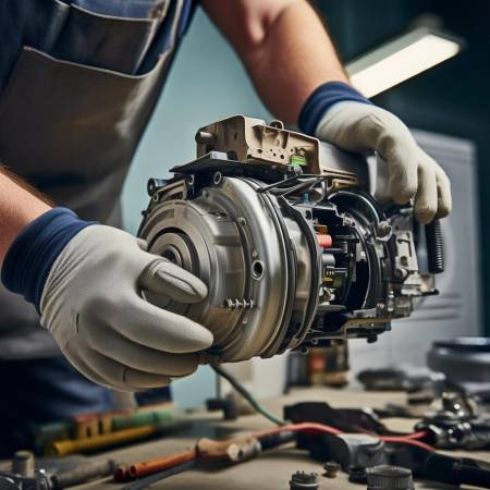 “拆洗衣机电机,小心检查”