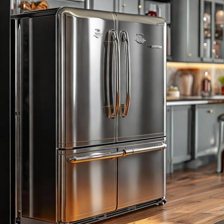 复古冰箱细节赞