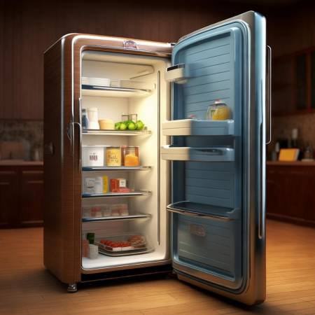 哈士奇复古冰箱,时尚生活新选择