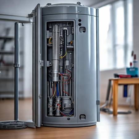 检查热水器内部零件