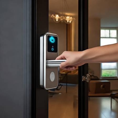 指纹锁识别快,回家轻松!
