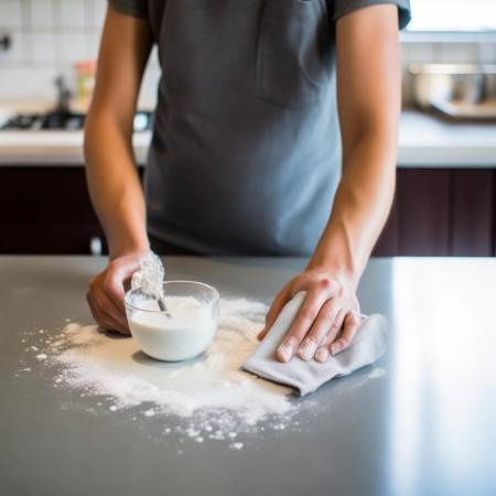 小苏打去牛奶痕