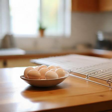 新鲜鸡蛋洗净晾干