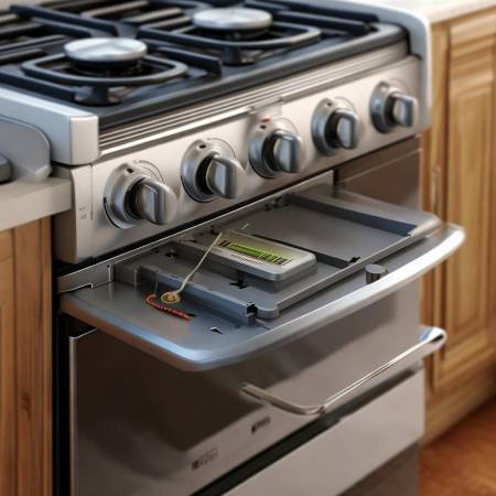 检查燃气灶电池