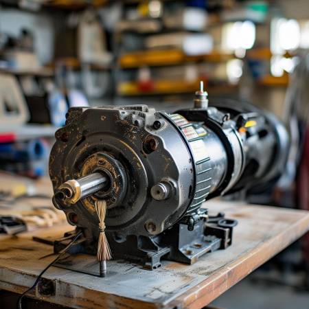 清理电机，断电进行