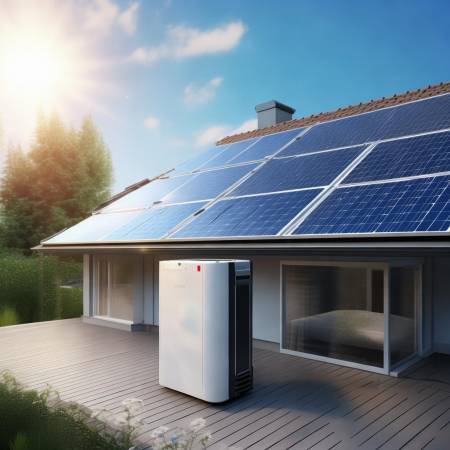 太阳能热水器，节能省电。