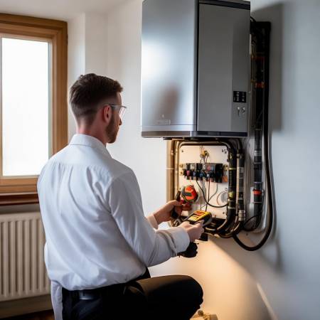 壁挂炉半年保养,师傅检修