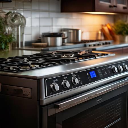 厨房角落长虹燃气灶