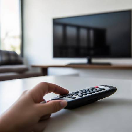 调整遥控器距电视