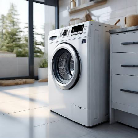 洗衣机安装要点:近水源,地面平