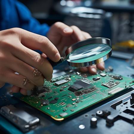 电路板检查，部件完好