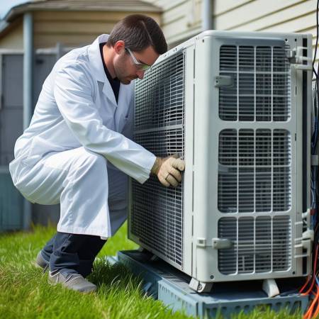 外机安装,检查平衡与连接