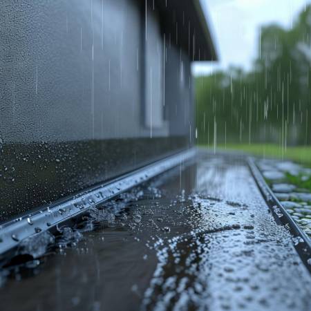 “斜顶建筑防雨,外机排水要到位